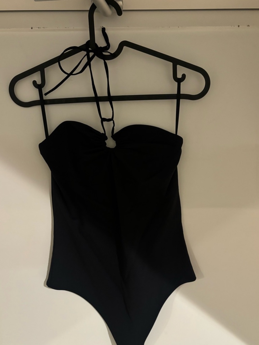 Aritzia Black Halter Bodysuit